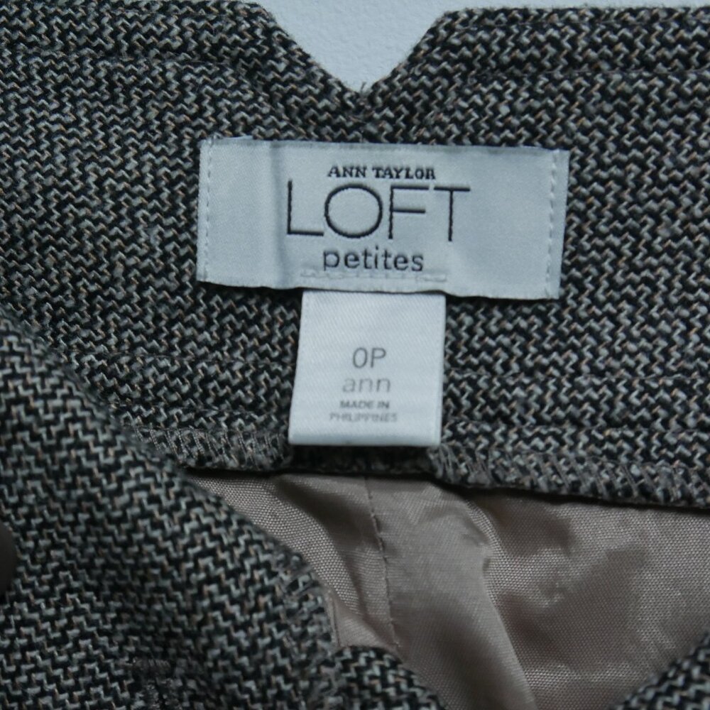 Women’s Ann Taylor Petite Plaid Ann Dress Pants Trousers 0P - Picture 8 of 16